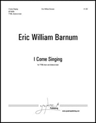 I Come Singing TTBB choral sheet music cover